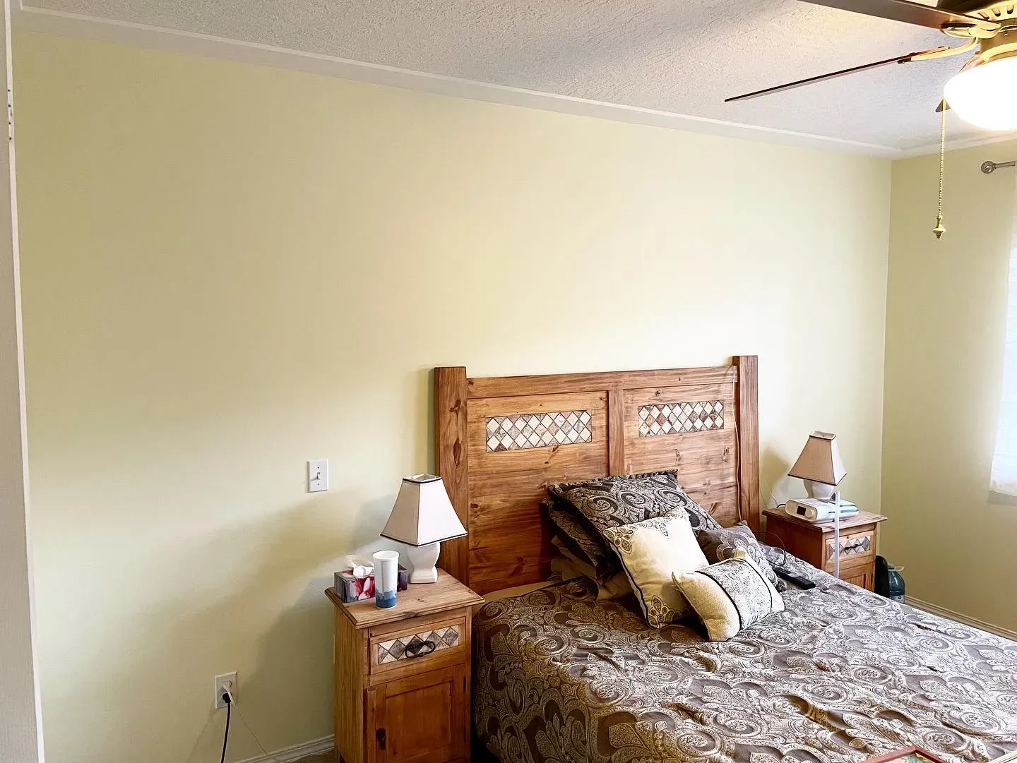 Benjamin Moore Pale Celery bedroom paint