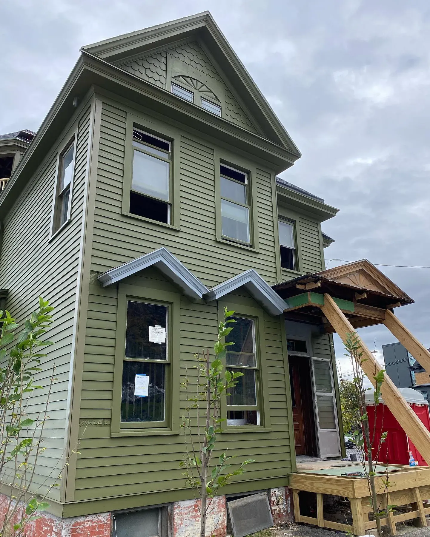 Benjamin Moore Palmer Green house exterior 