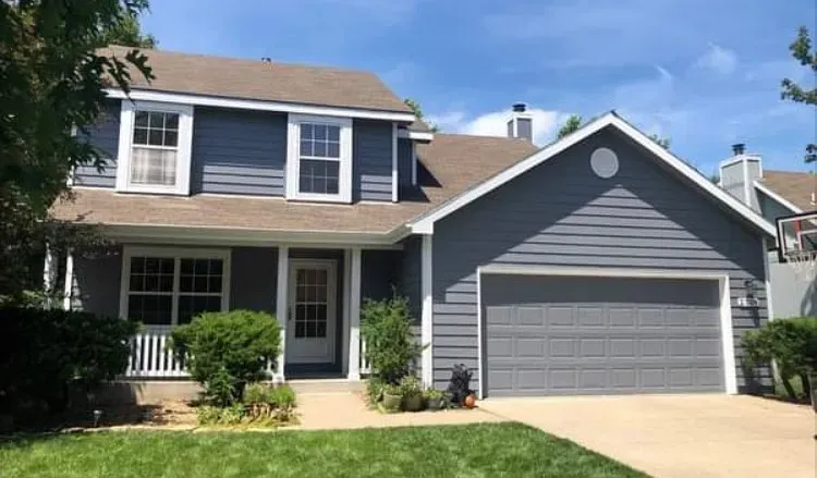 Benjamin Moore Rock Gray house exterior 