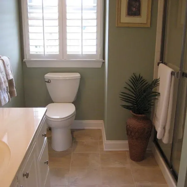 Benjamin Moore Saybrook Sage bathroom 