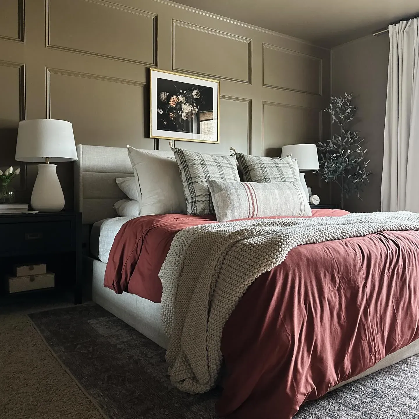 Benjamin Moore Texas Leather bedroom inspiration
