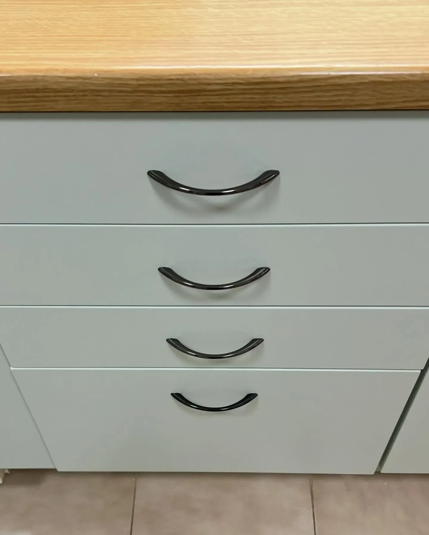 Thornton Sage kitchen cabinets 