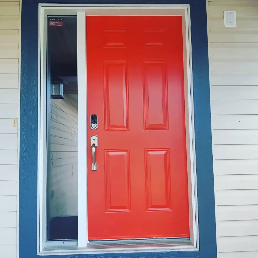 Benjamin Moore Tomato Tango front door color