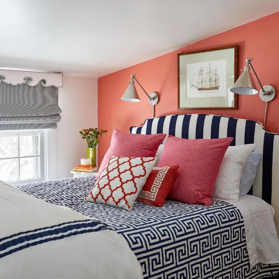 Tucker Orange bedroom accent wall 