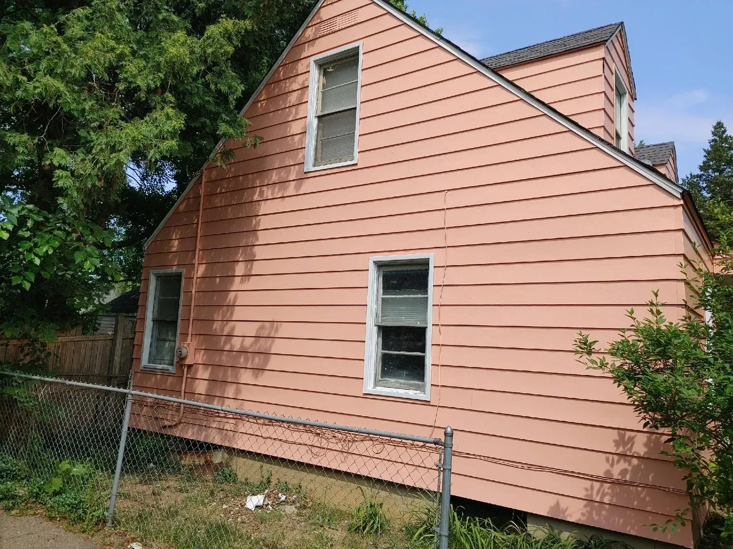 Benjamin Moore Vivid Peach house exterior color review