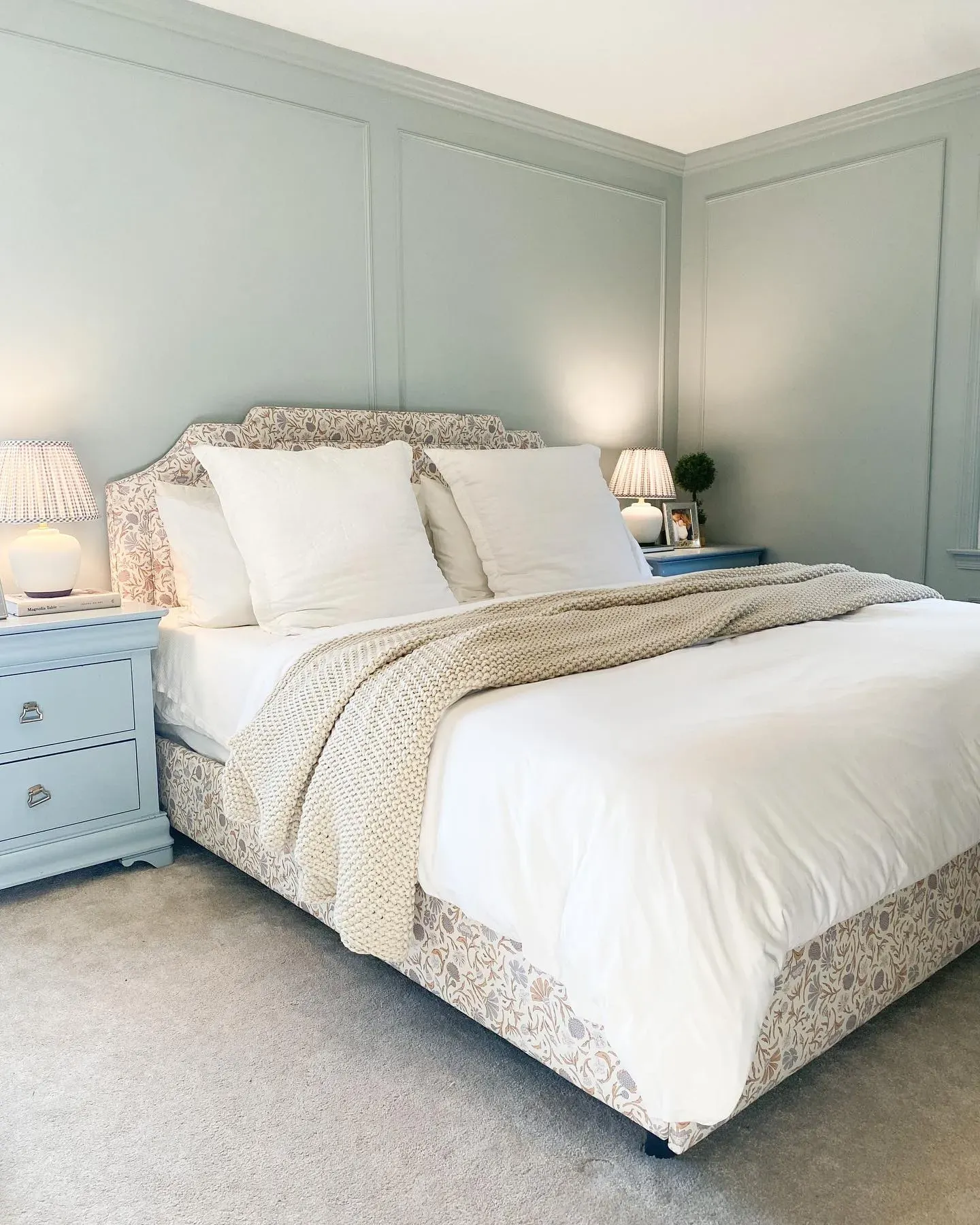 Benjamin Moore Wales Gray bedroom inspiration