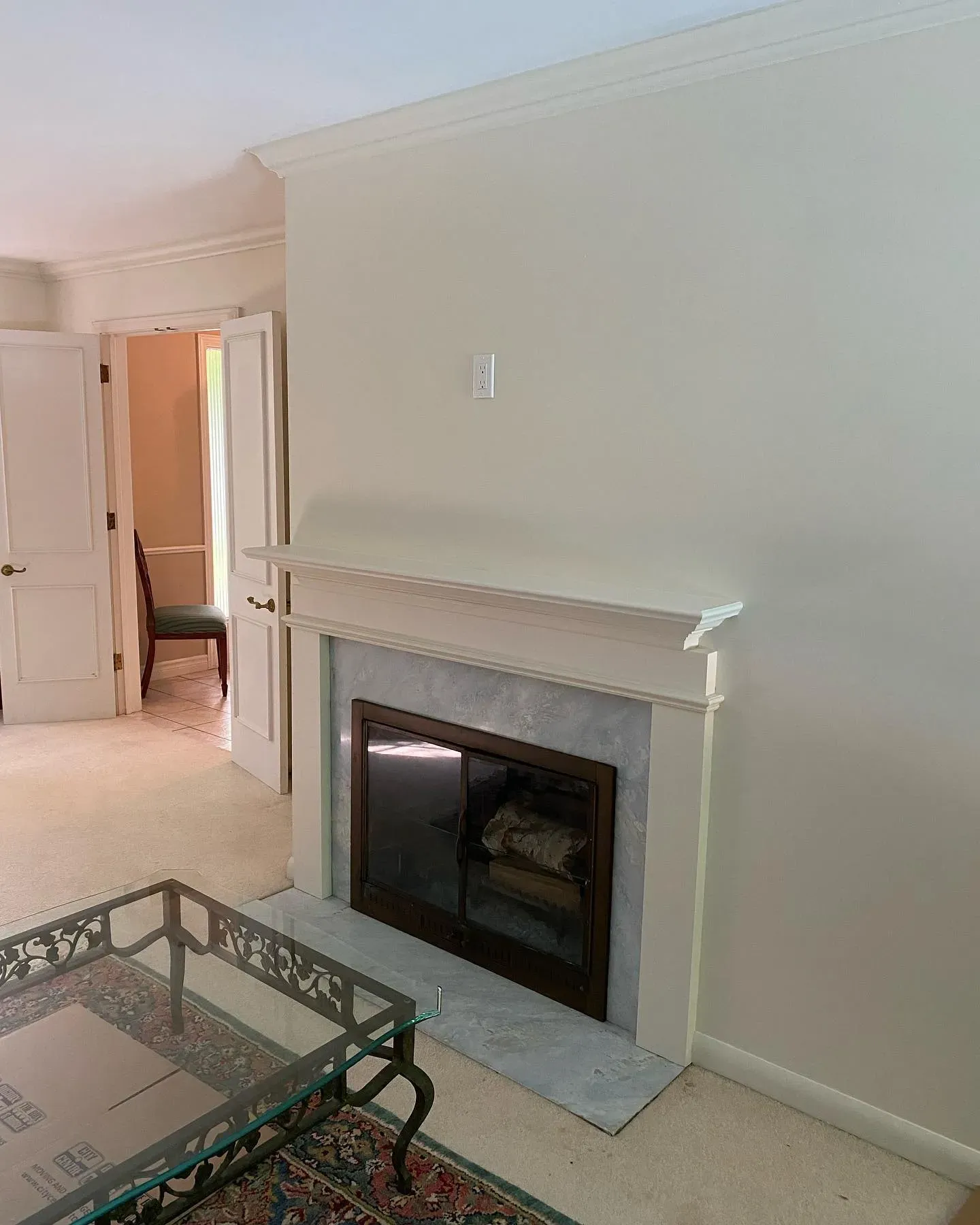 Benjamin Moore White Down living room 