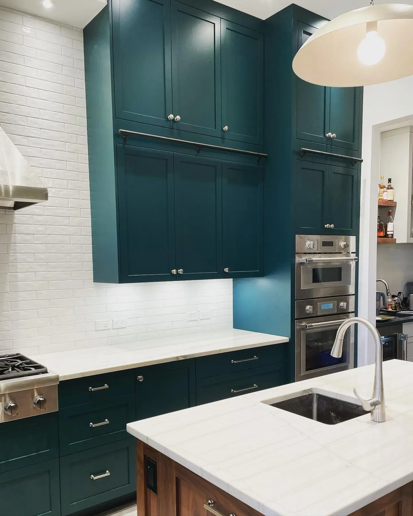 Yukon Green kitchen cabinets paint review