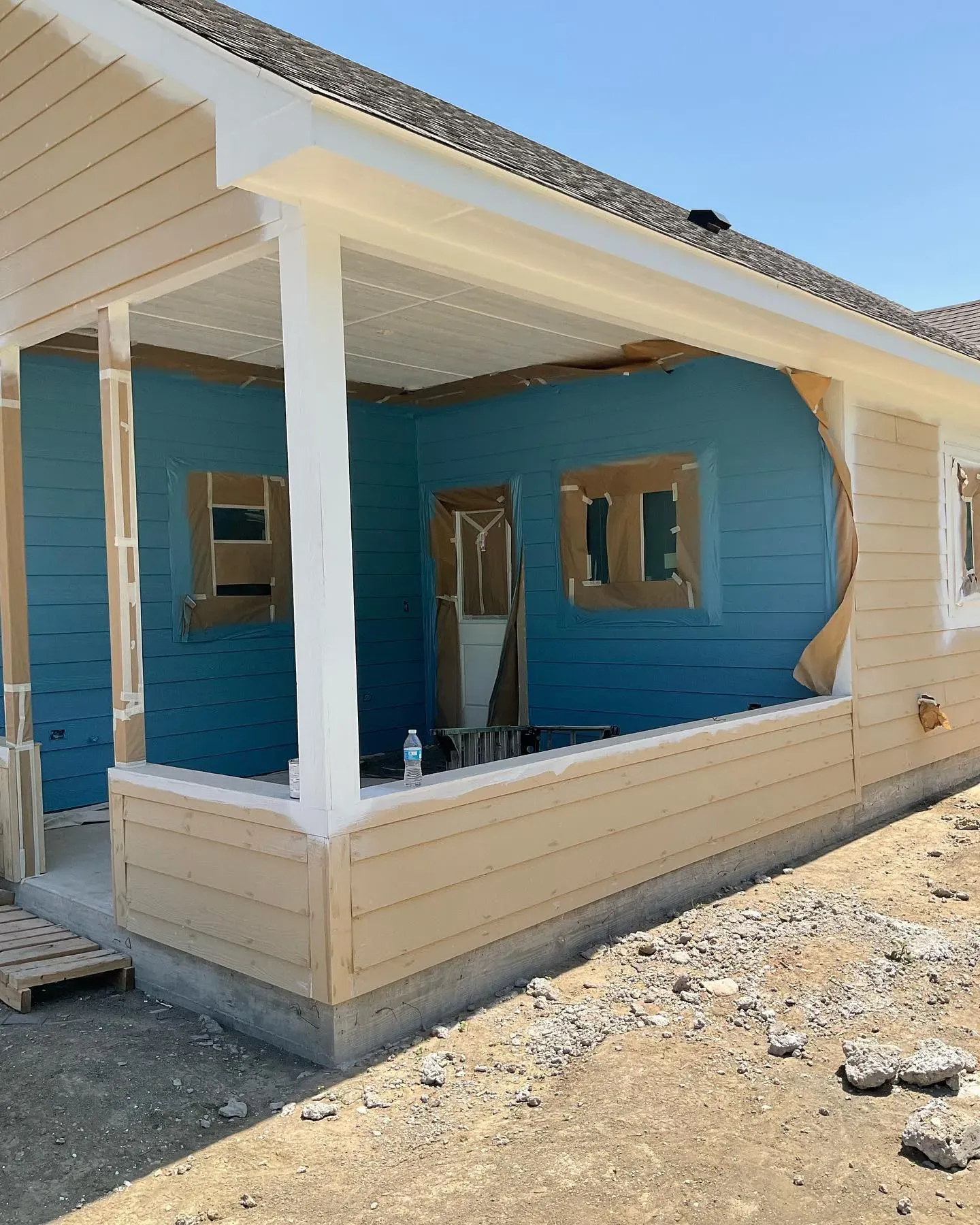 Sherwin Williams Bluebird Feather house exterior 