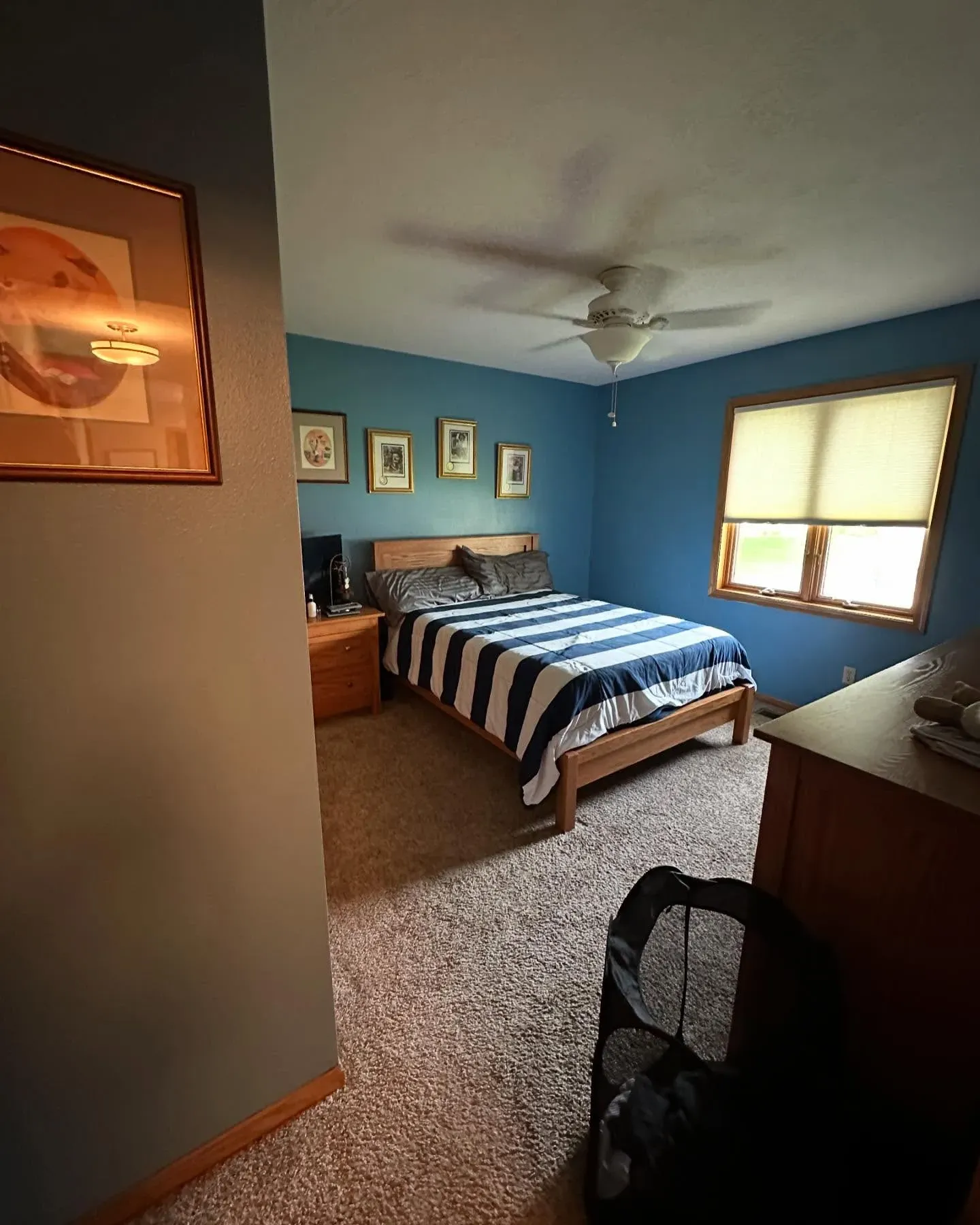 Sherwin Williams Bluebird Feather bedroom 