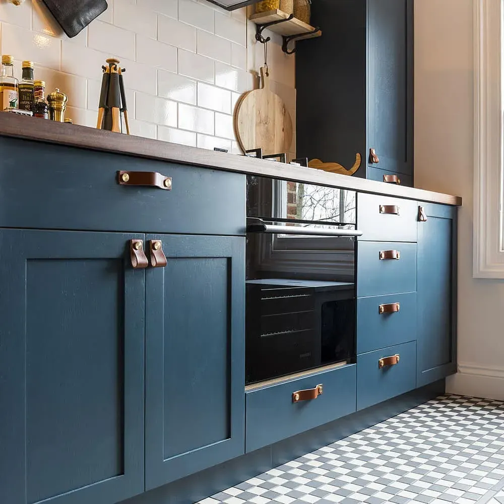 Dulux Breton Blue dark kitchen cabinets color review