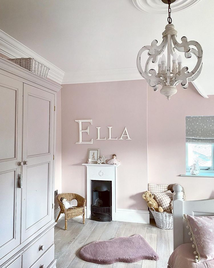 Nice room for girl with pink wall paint Calamine