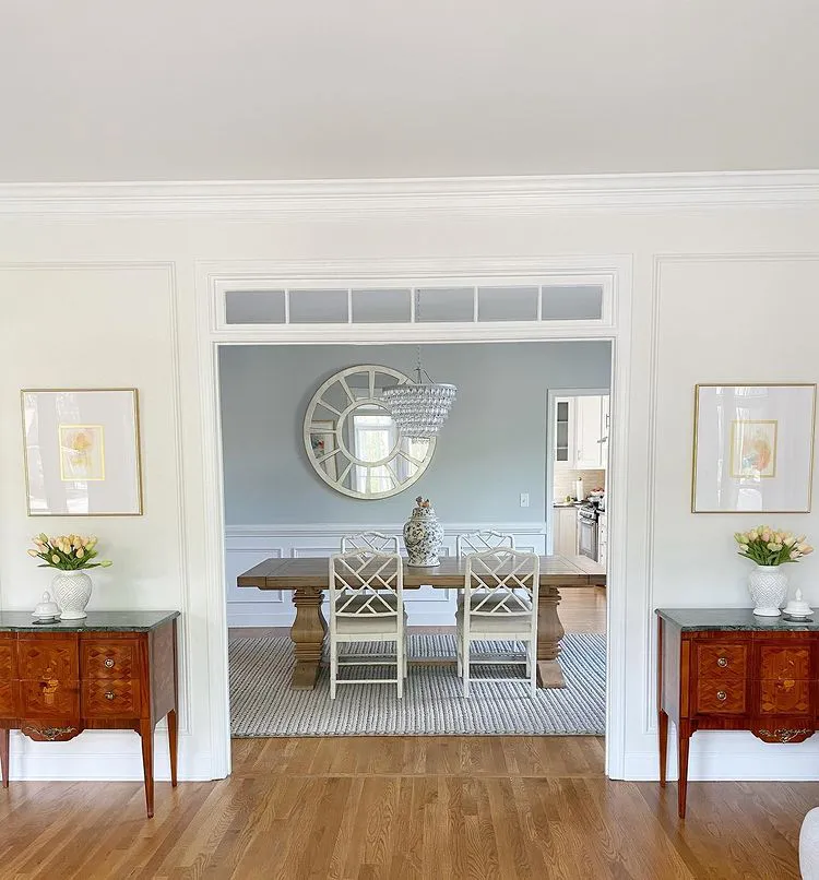 White stylish interior with Cameo White by Behr