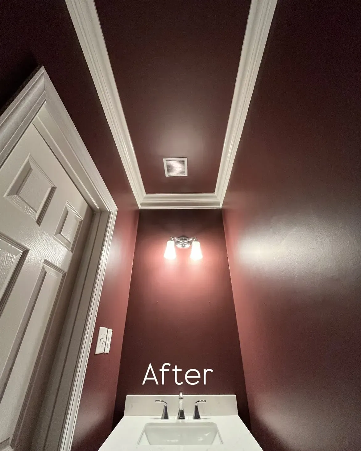 Sherwin Williams Carnelian bathroom color review