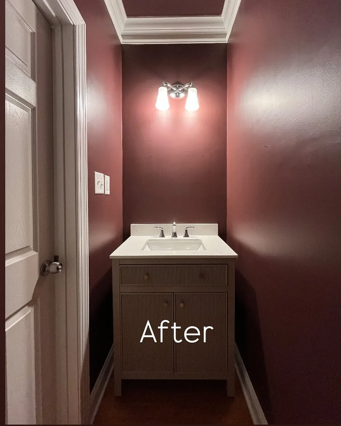 Sherwin Williams Carnelian bathroom paint