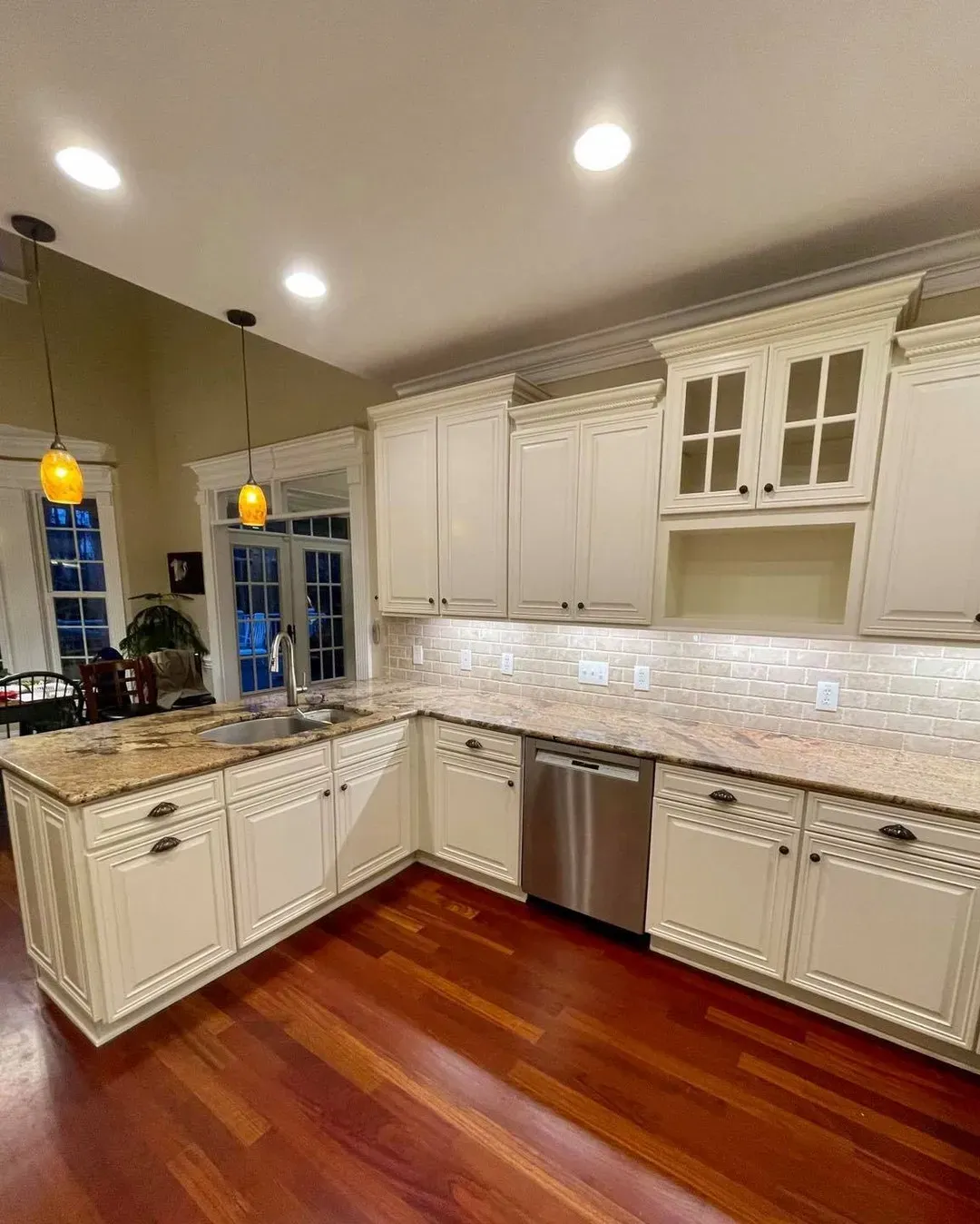 SW Casa Blanca kitchen cabinets color