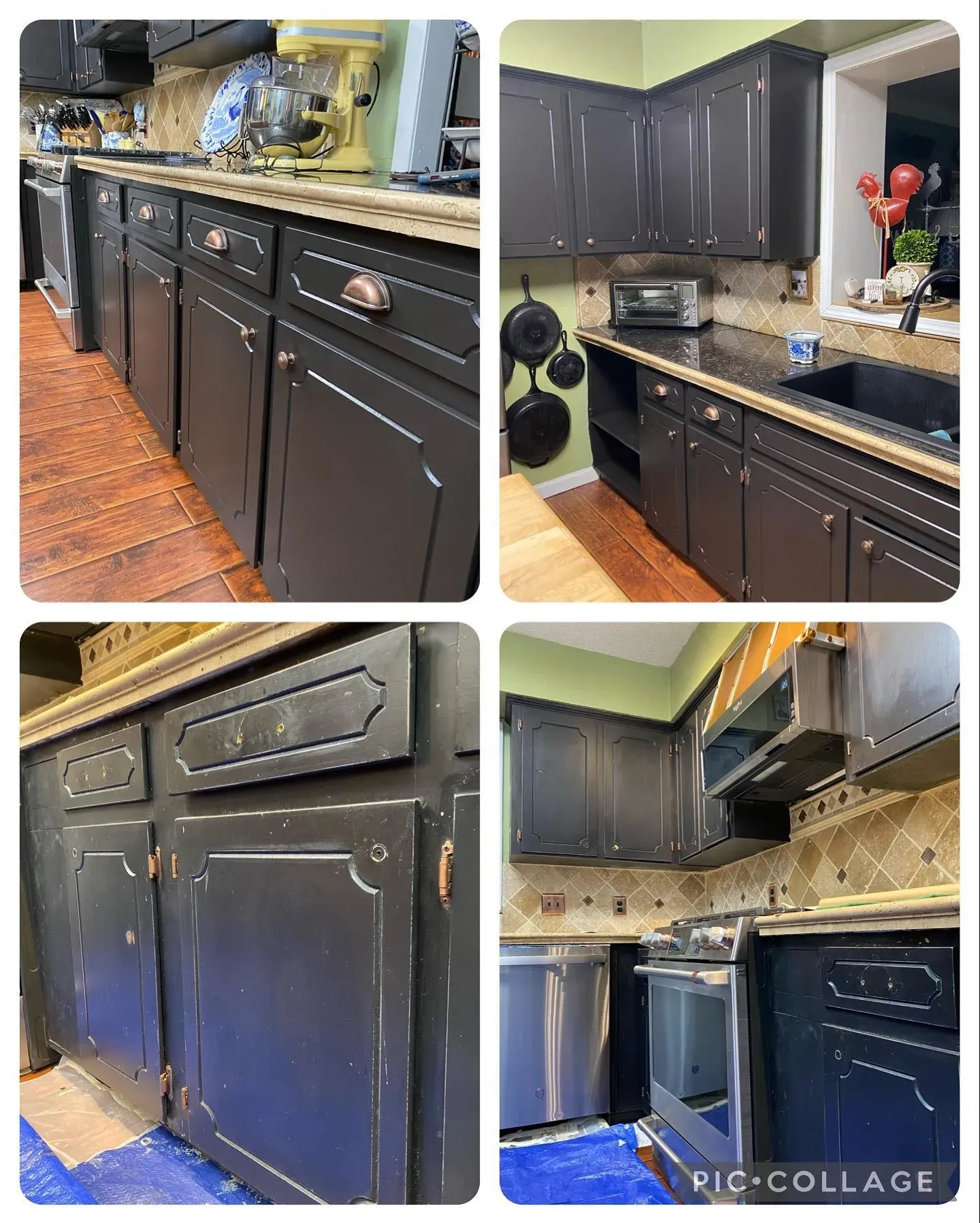 SW Caviar kitchen cabinets makeover