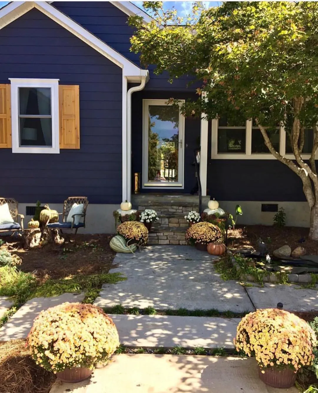 Sherwin Williams Charcoal Blue house exterior 