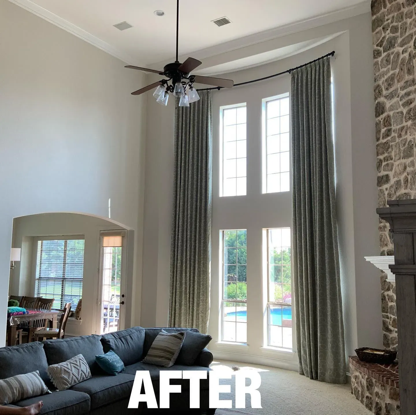 Sherwin Williams City Loft Living Room Fireplace