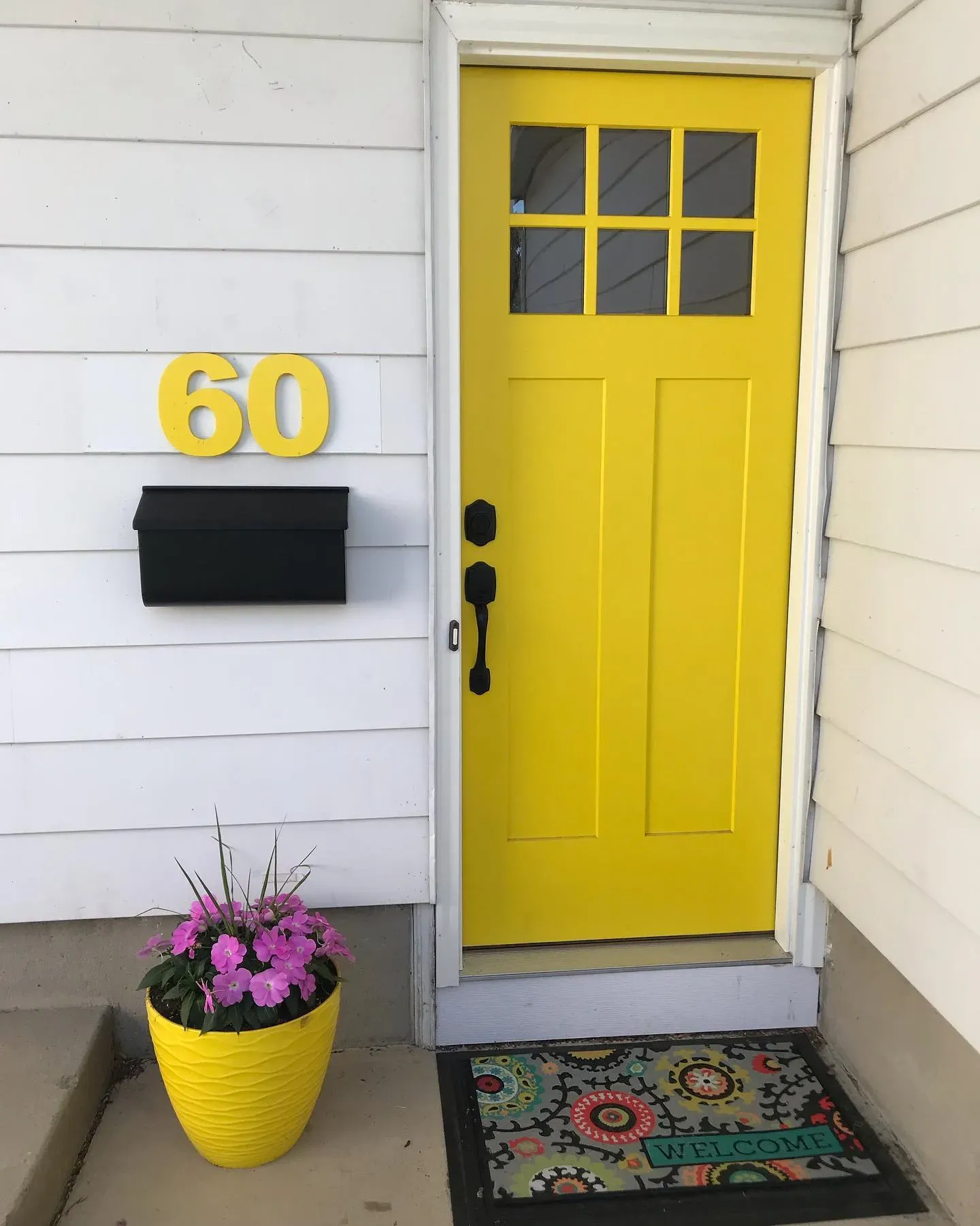 SW Confident Yellow front door color review