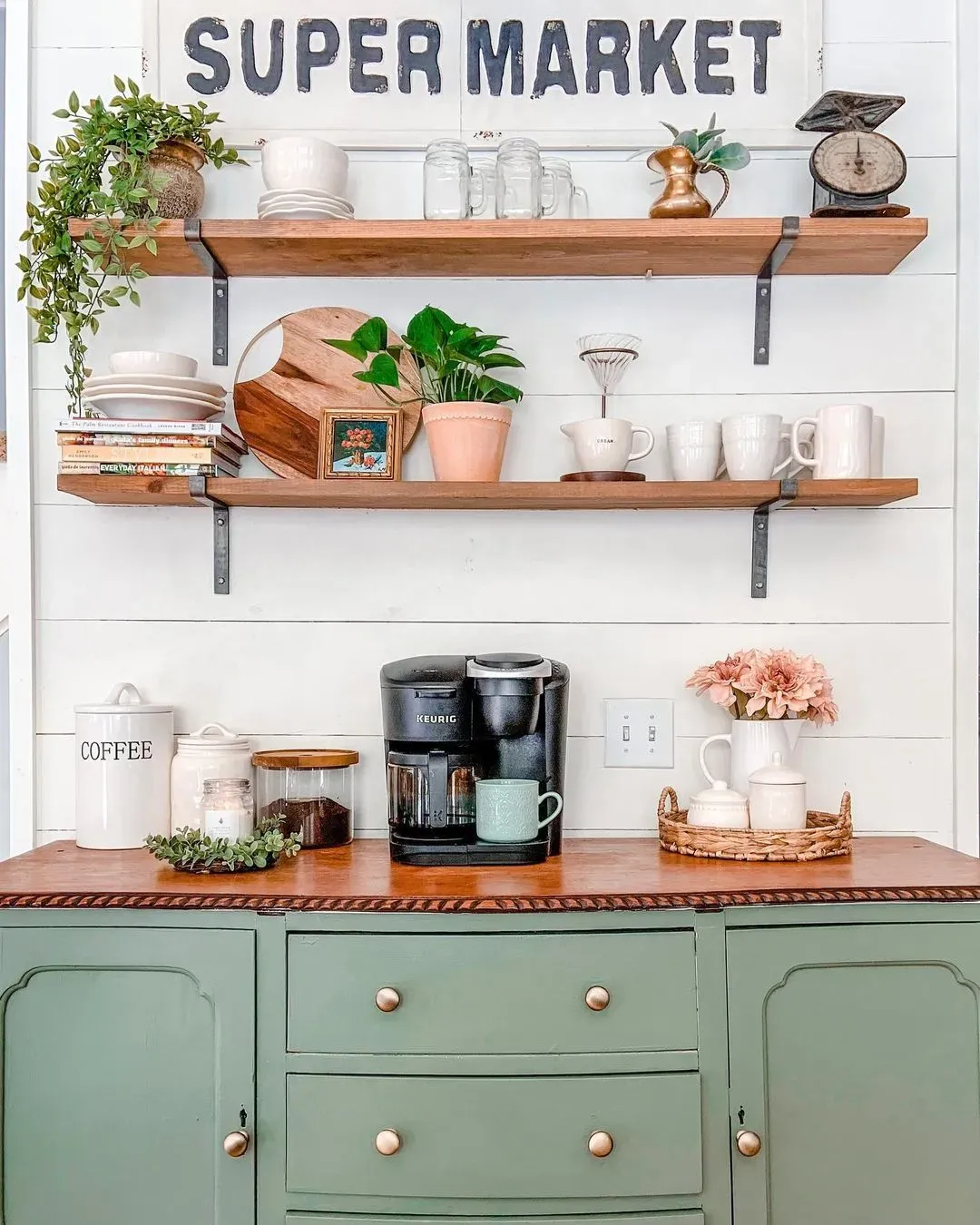 Behr Conifer Green kitchen cabinets paint