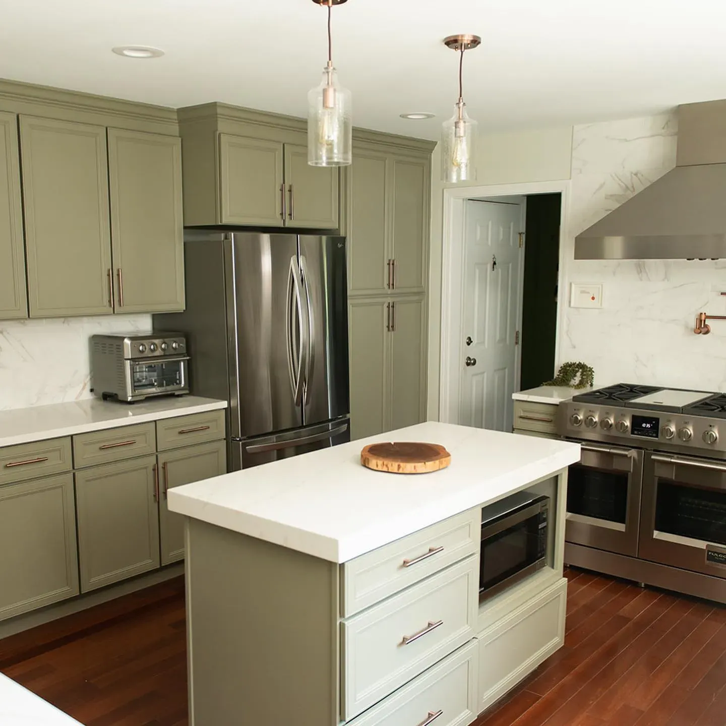 Connected Gray kitchen cabinets paint review