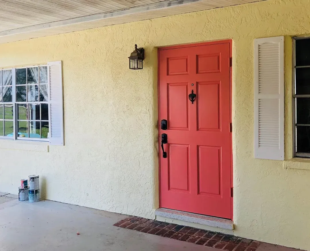SW Coral Reef front door color review