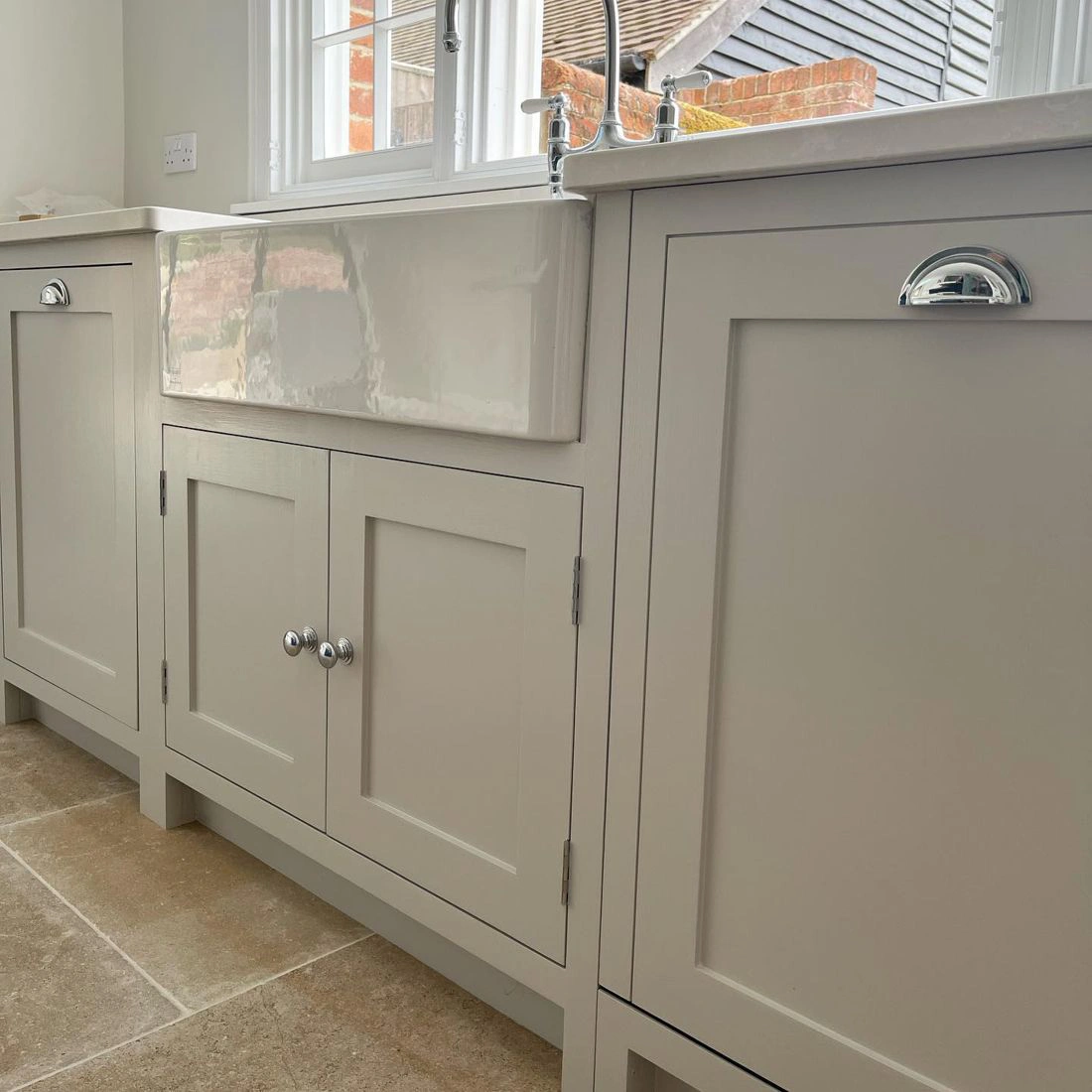 Farrow and Ball Cornforth White 228 kitchen cabinets