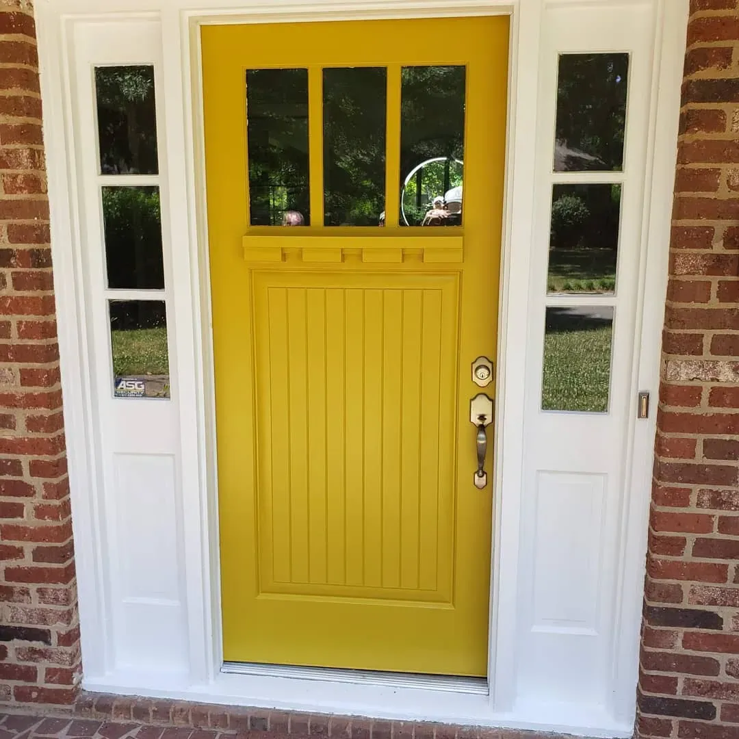 SW Crispy Gold front door paint review