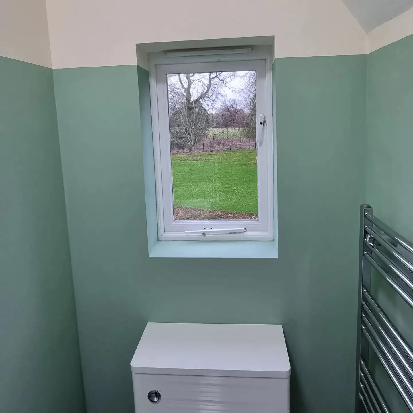 Dulux Dewy Lawn bathroom color review