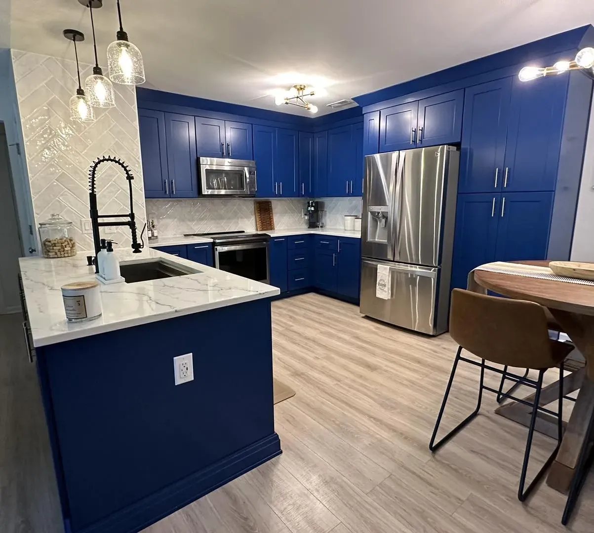 SW Dignity Blue kitchen cabinets review