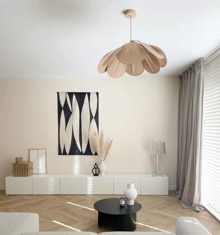Scandinavian interior with beige color Dimity