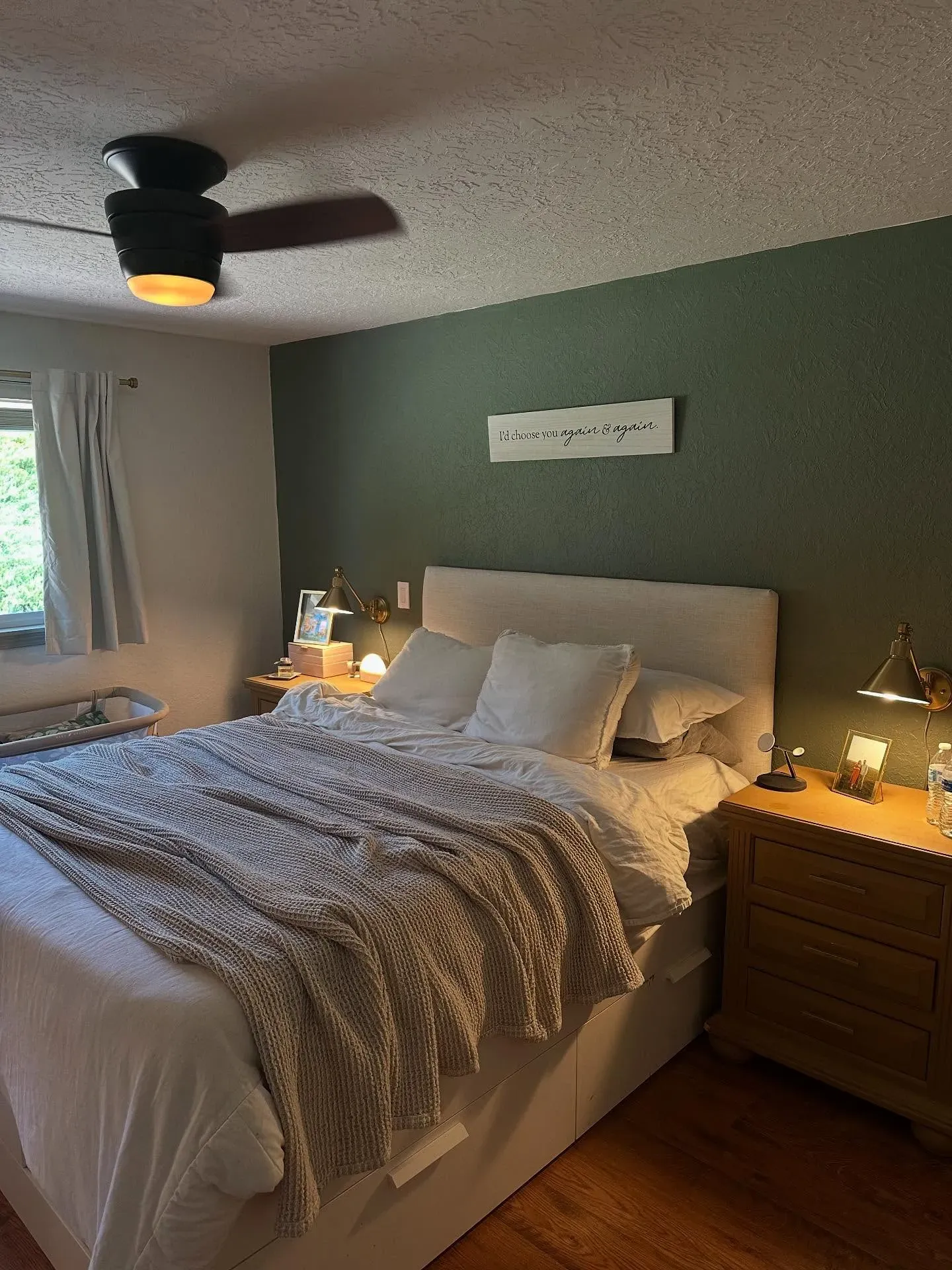 SW Dried Thyme bedroom accent wall 