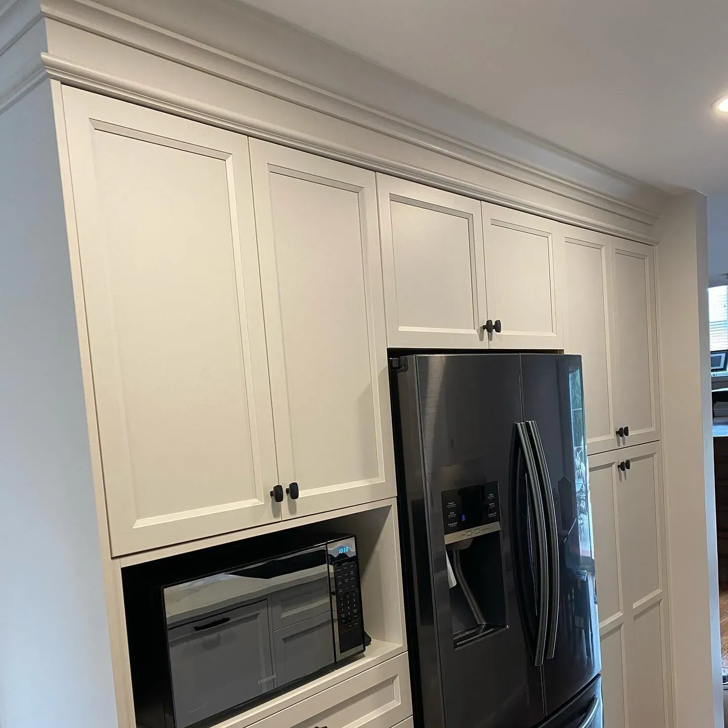 SW Drift of Mist kitchen cabinets color