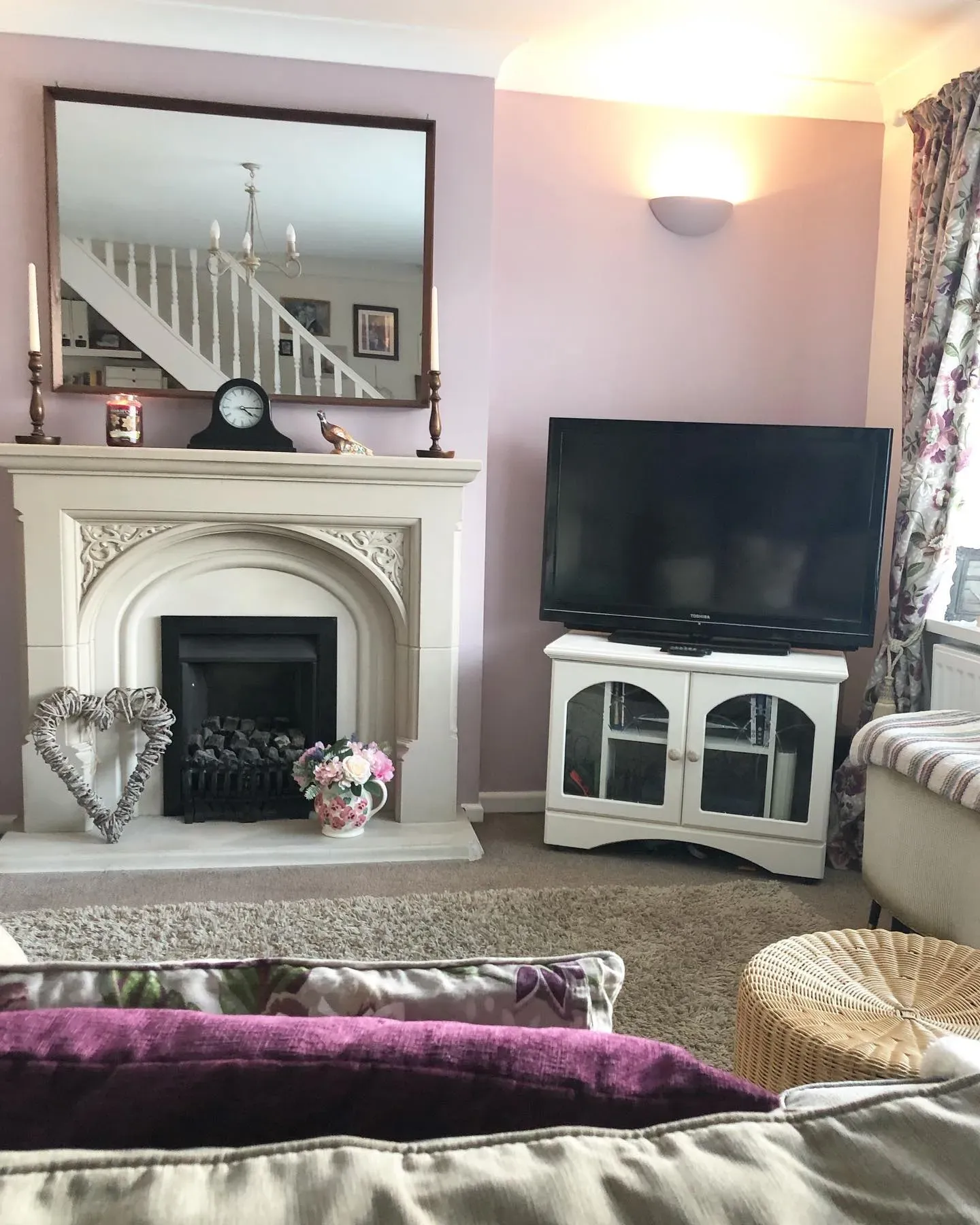 Dulux Dusted Fondant cozy living room color