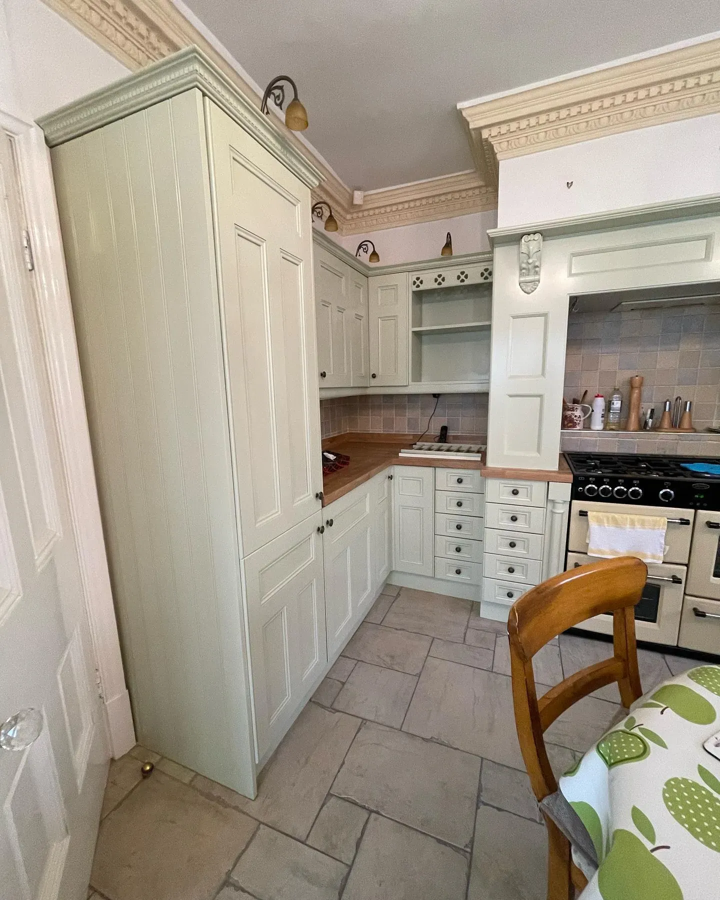 Dulux Pale Olivine kitchen cabinets color