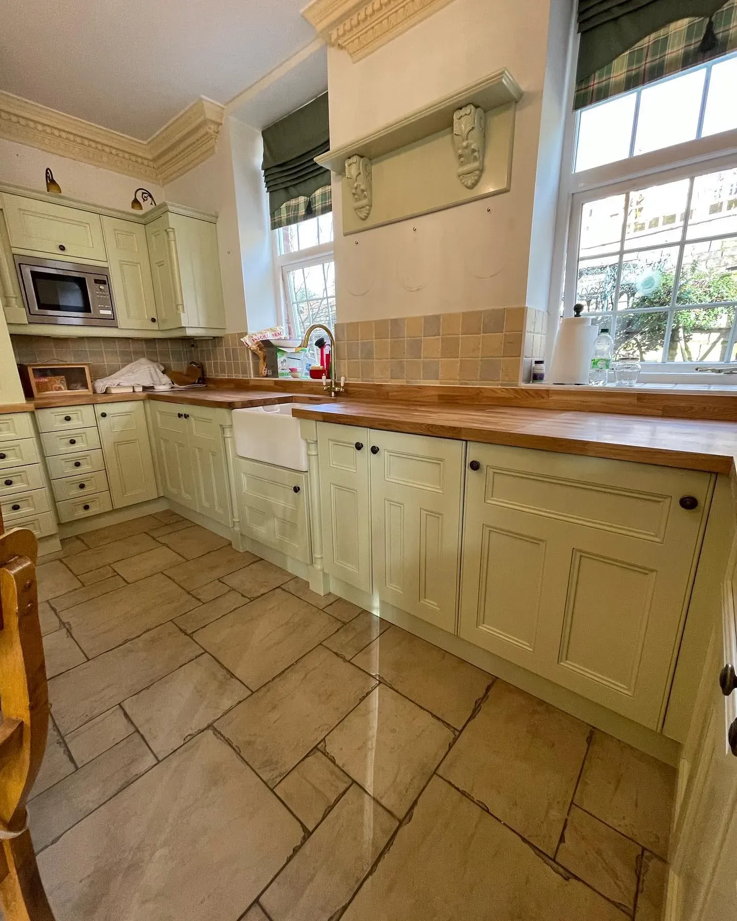 Dulux Pale Olivine kitchen cabinets review