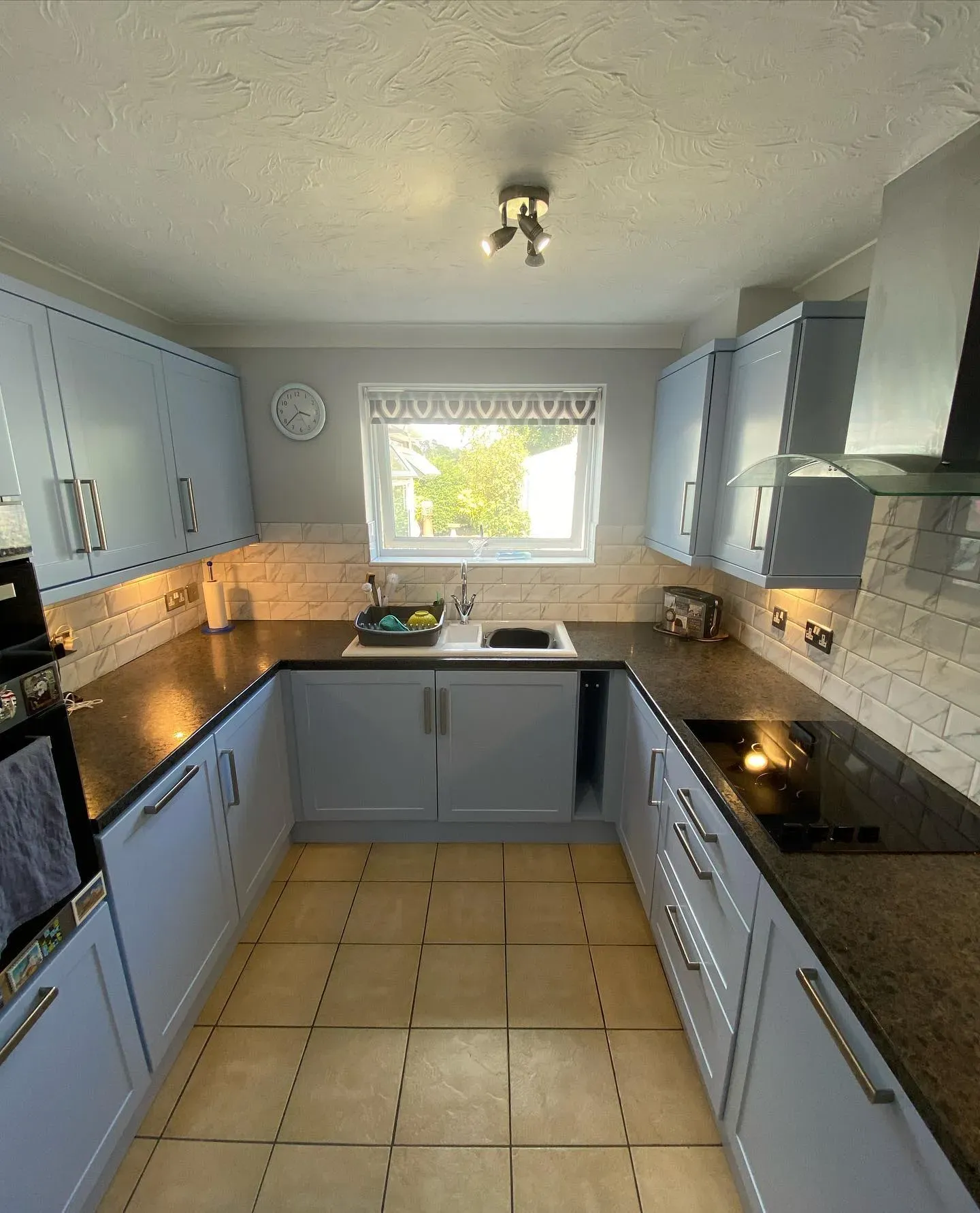 Dulux Bright Skies kitchen cabinets 