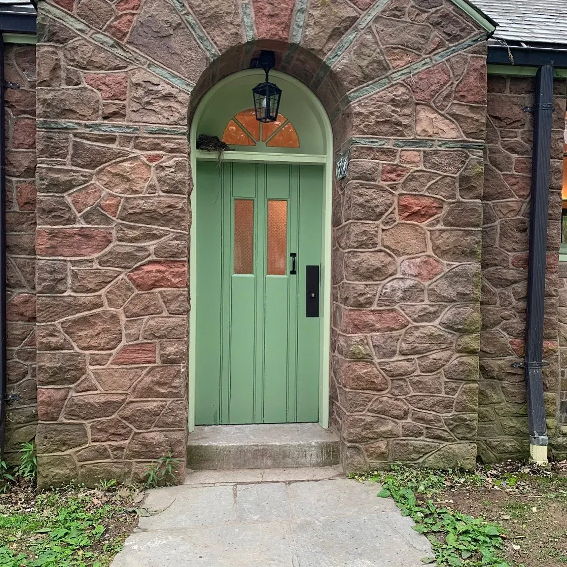 Breakfast Room Green front door color review