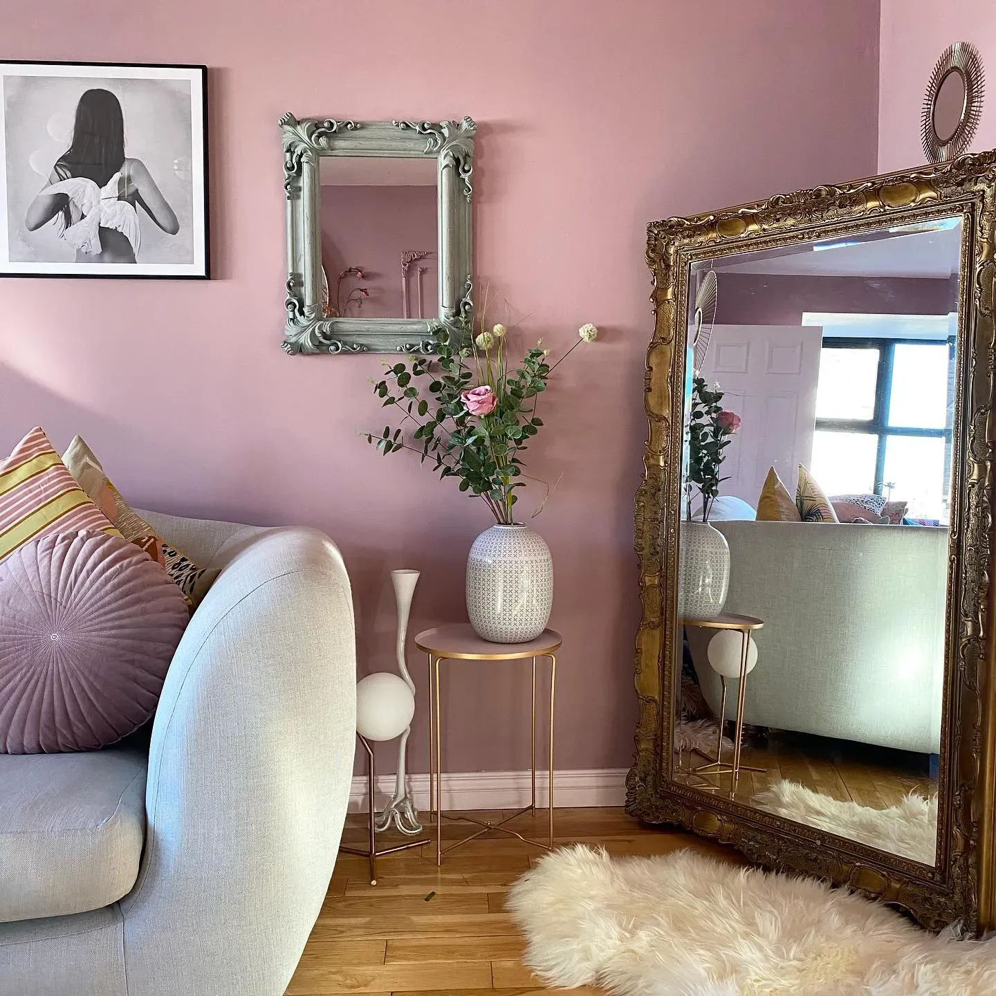 Cinder Rose living room color review