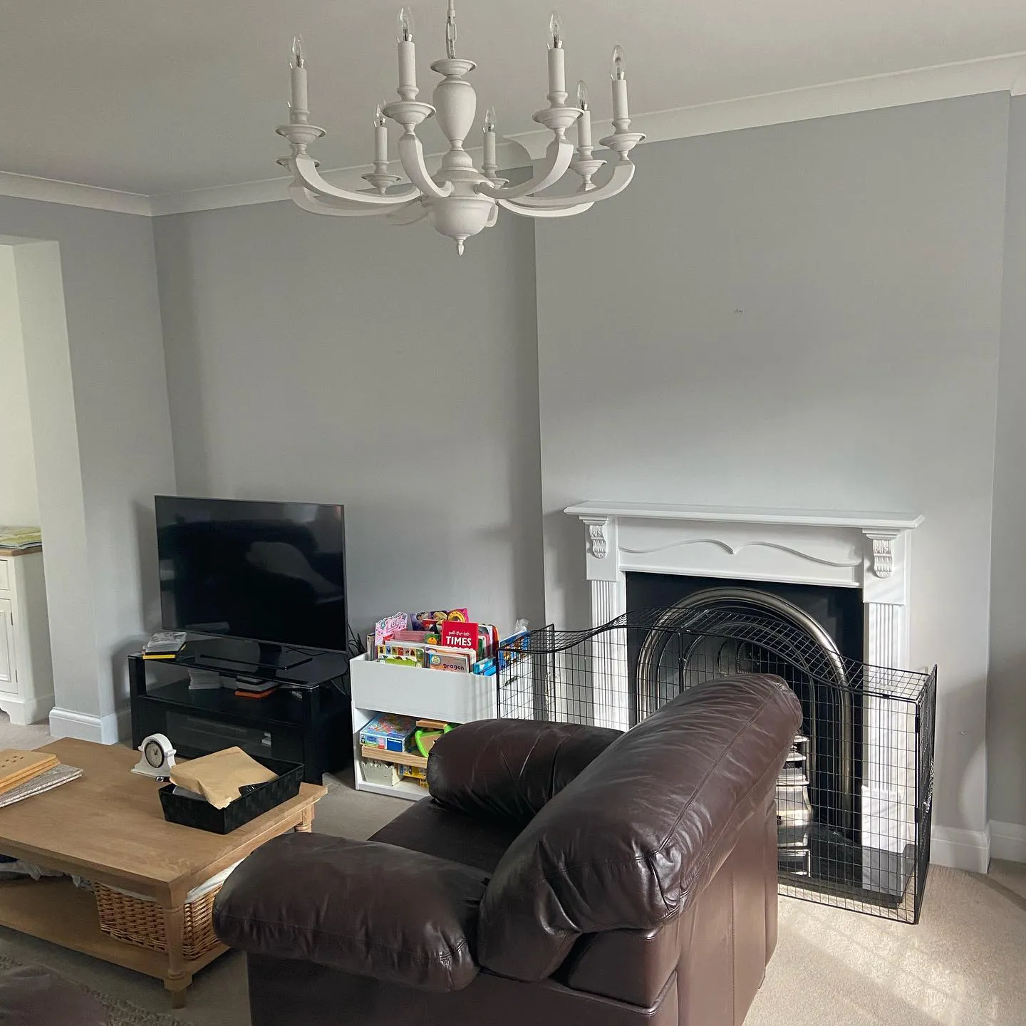 Living room interior Farrow and Ball Dimpse review