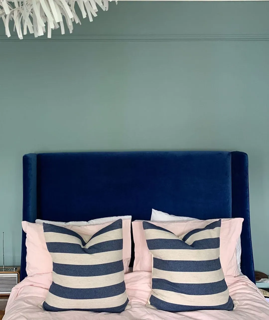 Farrow and Ball Dix Blue bedroom paint