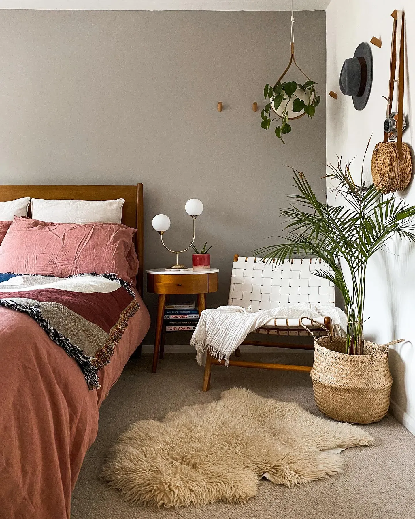 Farrow and Ball Dove Tale bedroom accent wall