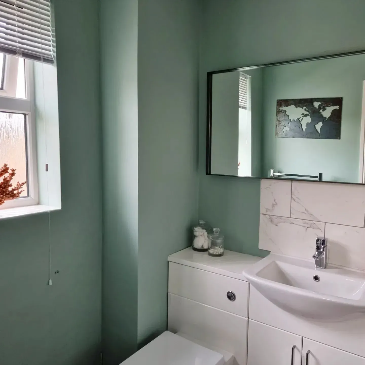 Farrow and Ball Green Blue bathroom color review