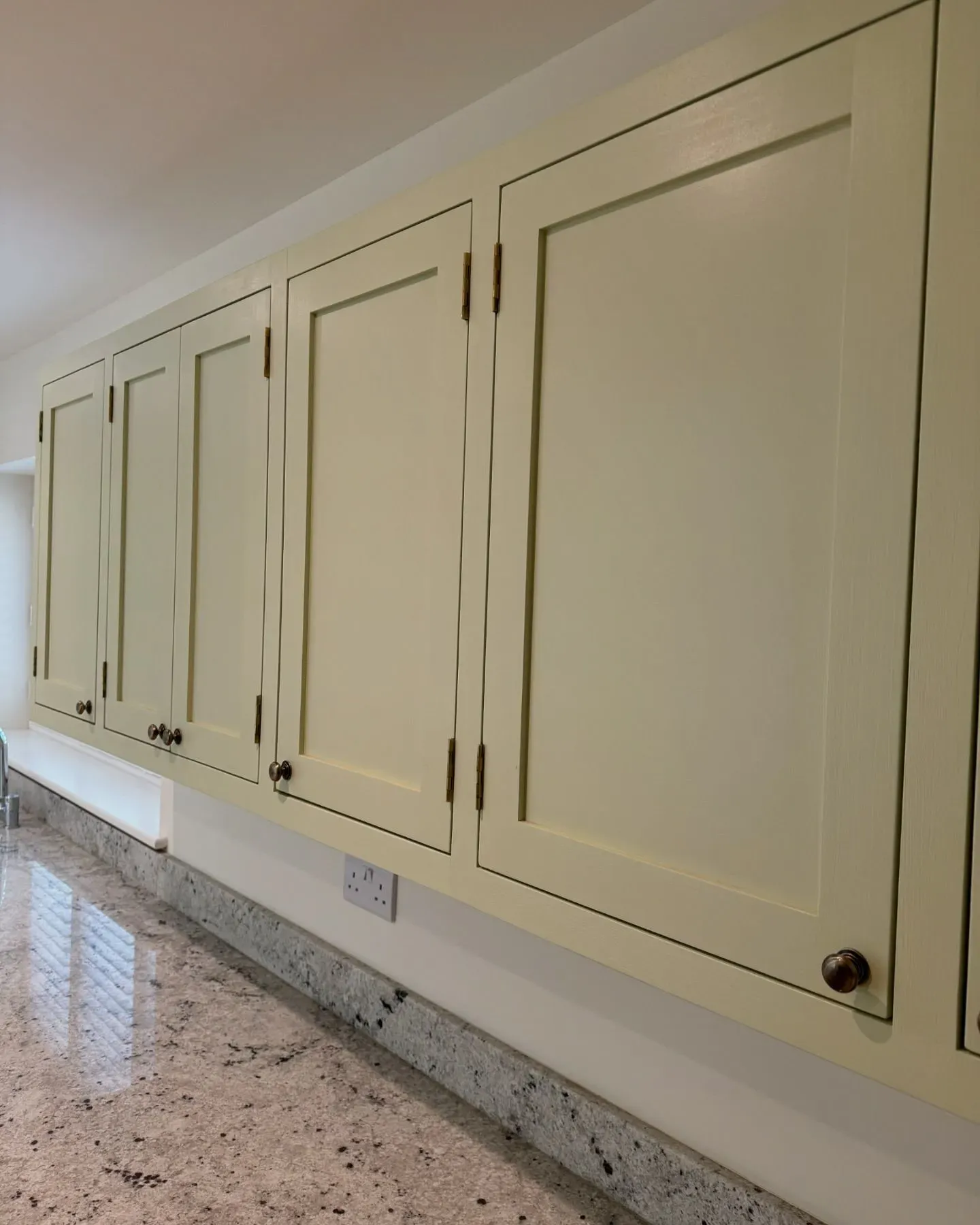 Farrow and Ball Green Ground kitchen cabinets 