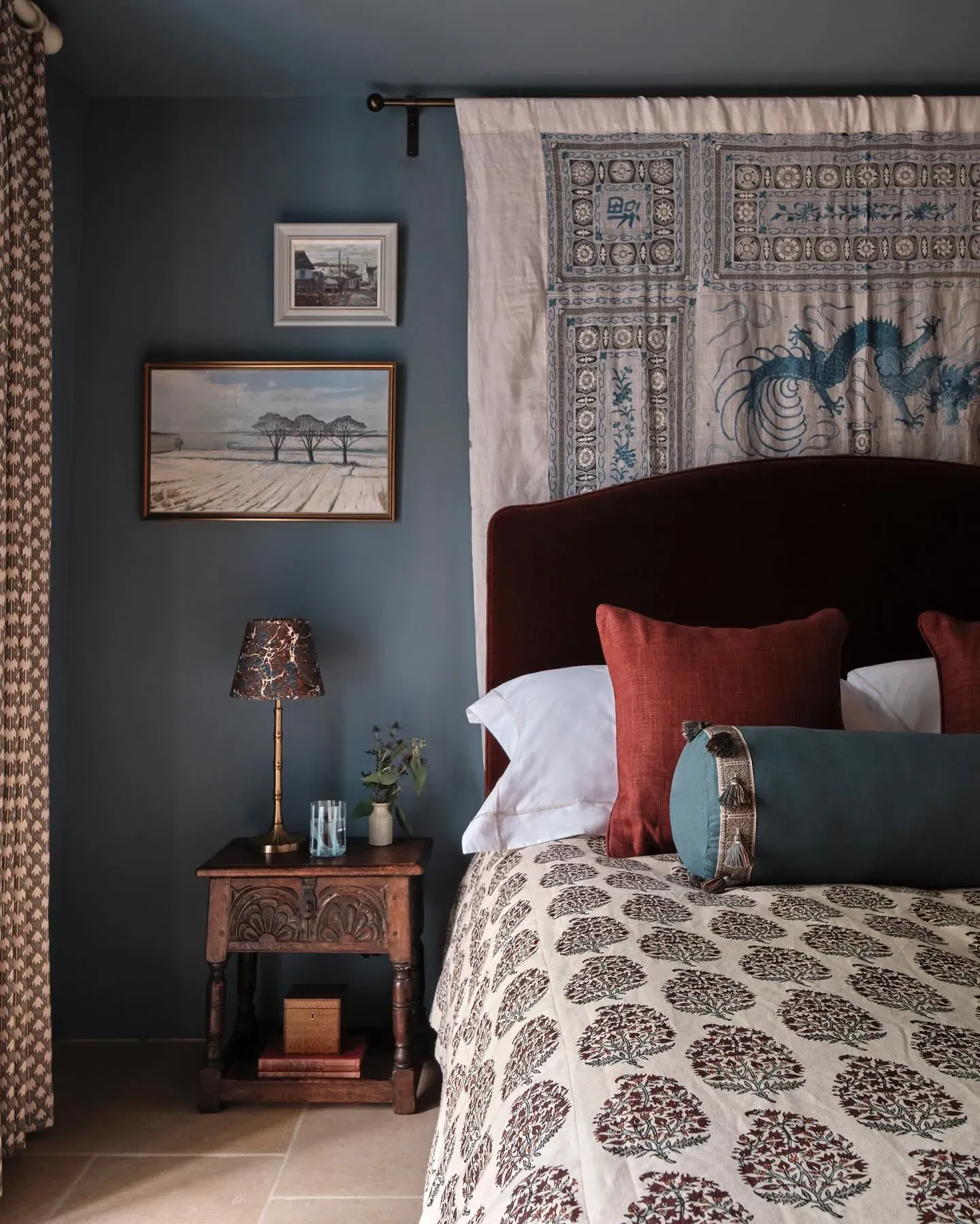 Farrow and Ball Selvedge bedroom inspiration
