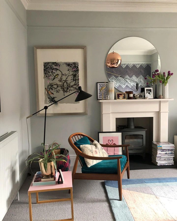 Farrow and Ball Skylight 205 living room