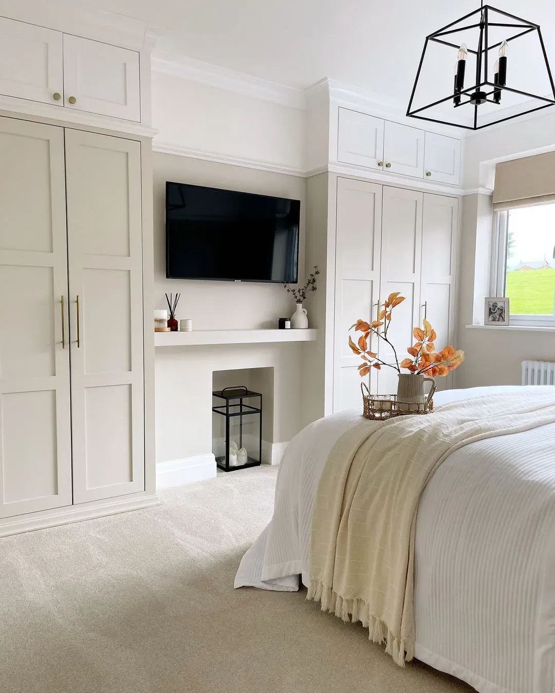 Farrow and Ball Stirabout living room fireplace paint review