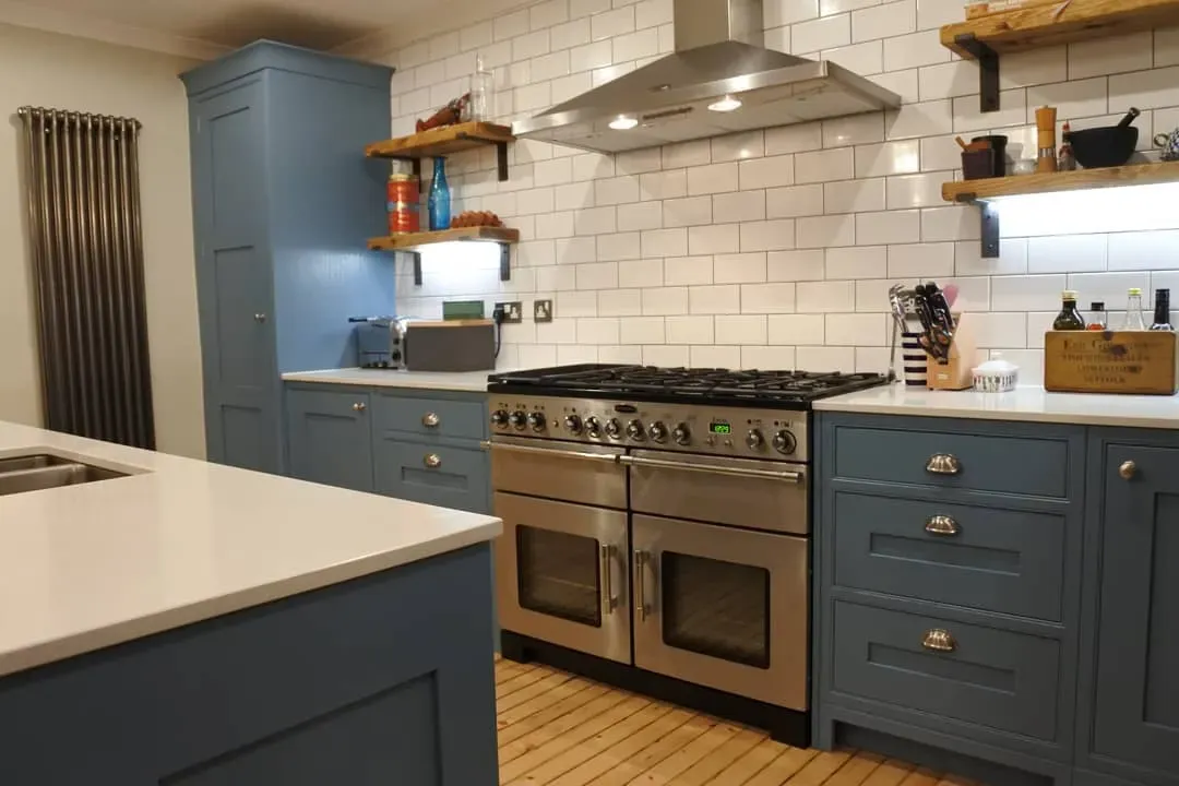 Farrow and Ball Stone Blue kitchen cabinets color review