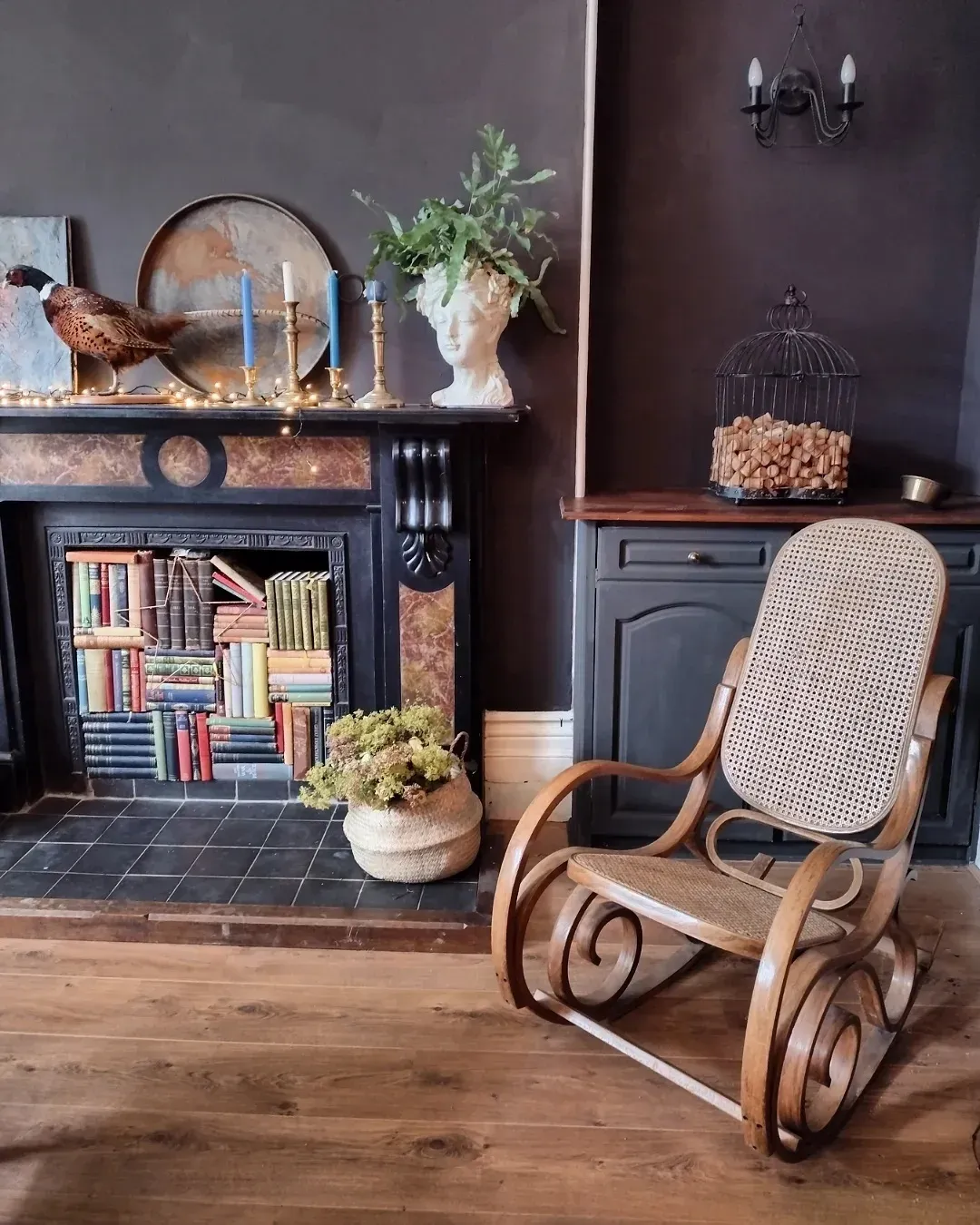 Farrow and Ball Tanner's Brown bohemian living room 